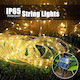Led Christmas Light Tube Yellow 220V 100 Light Bulbs 10m