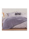 Nef-Nef Homeware Loft Velvet Blanket Super Double 220x240cm Light Gray
