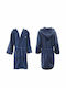 AlpinPro Bathrobe with Hood Aegean Navy