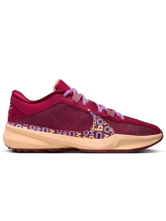 Nike Giannis Freak 5 Scăzut Pantofi de baschet Noble Red / Desert Berry / Guava Ice / Ice Peach
