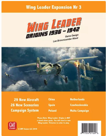 Game Expansion Wing Leader: Origins 1936-1942 for 2 Players (EN) GMT Games