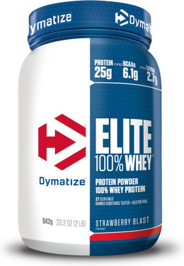 Dymatize Elite 100% Whey Protein Whey Gluten Free with Flavor Strawberry Blast 942gr
