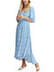 Midi Damenkleid Blau