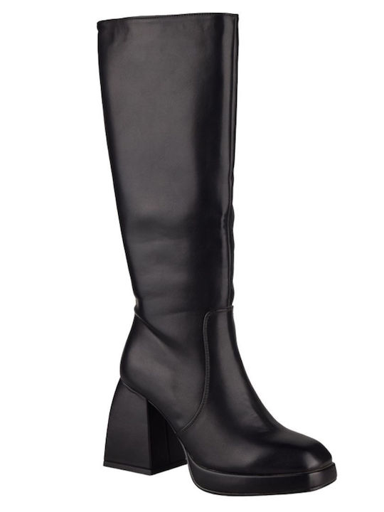 Yfantidis Synthetic Leather Women's Boots Black