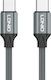 Ldnio LC441 USB 2.0 Cable USB-C male - USB-C 65W Γκρι 1m