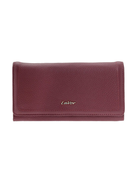 Lavor Large Leather Women's Wallet Cards with RFID Purple