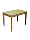 Table Dining Room with Glass Surface Color of Choice 70x107x64cm