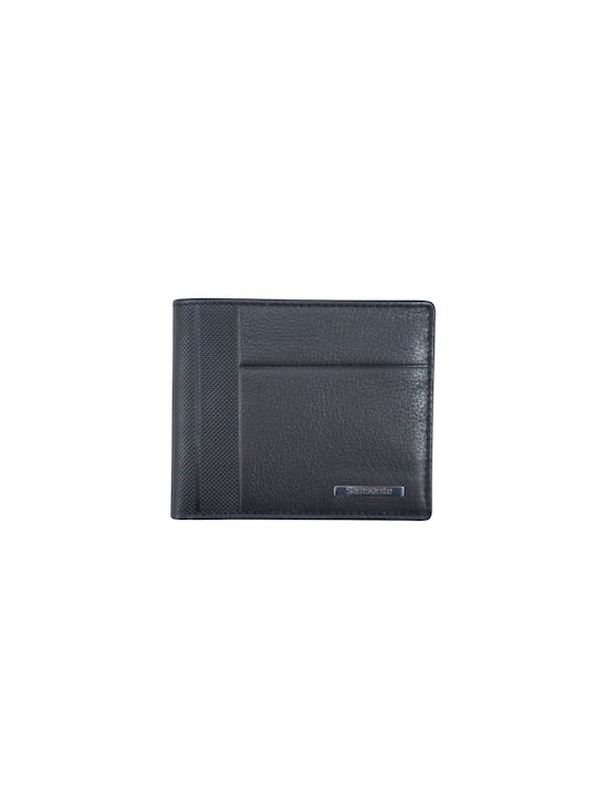 Samsonite Μικρό Δερμάτινο Γυναικείο Πορτοφόλι με RFID Μαύρο