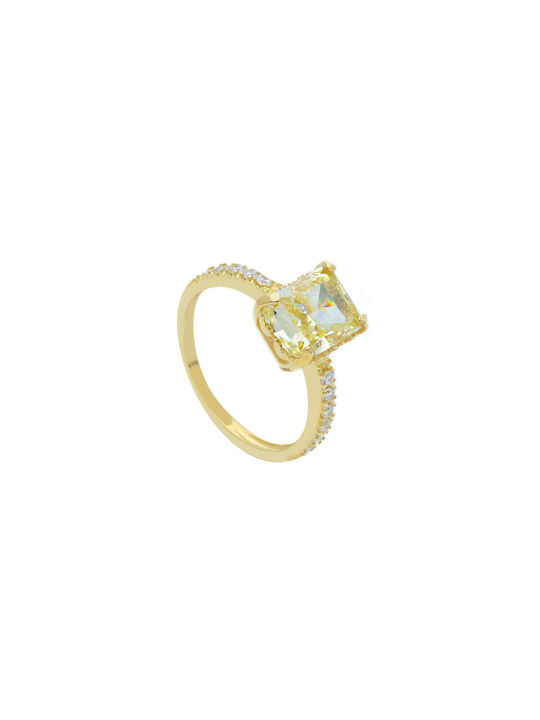 Mentzos Single Stone from Gold 14K