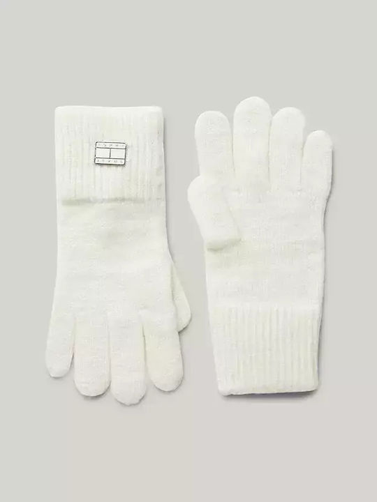 Tommy Hilfiger Λευκά Γυναικεία Πλεκτά Γάντια
