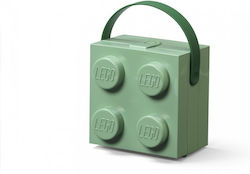 Lego Box Kids Lunch Plastic Box Green L16.56xW16.5xH11.7cm