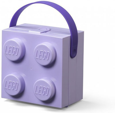 Lego Box Kids Lunch Plastic Box Purple L16.56xW16.5xH11.7cm