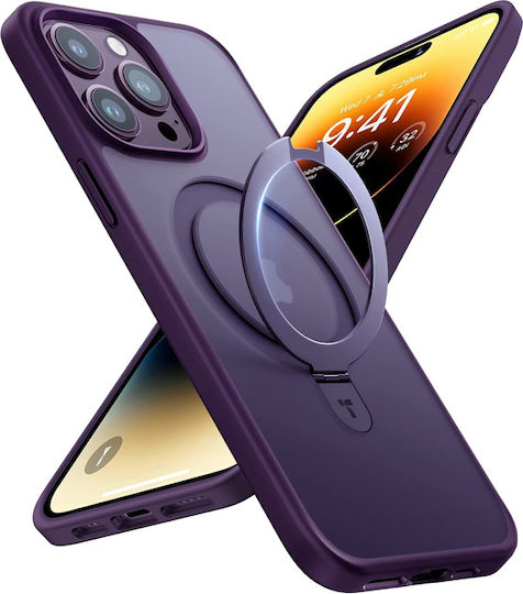 Torras Umschlag Rückseite Silikon Lila (iPhone 14 Pro)