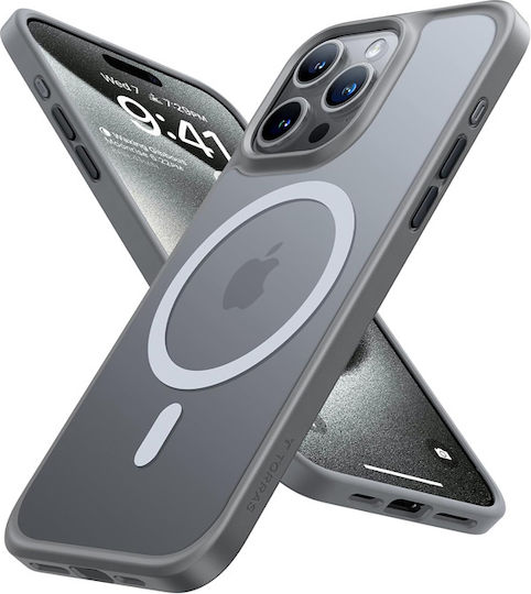 Torras Back Cover Σιλικόνης Γκρι (iPhone 15 Pro)
