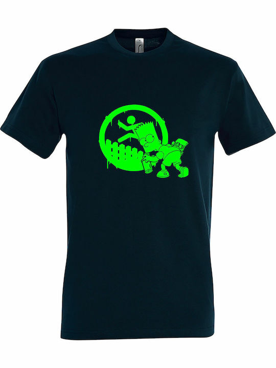ΛΕΞ Simpsons, Bart, grafitti T-shirt Μπλε Βαμβα...