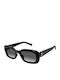 Ysl Women's Sunglasses with Black Plastic Frame and Black Gradient Lens