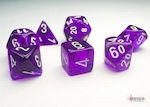 Chessex Chessex Translucent Mini Polyhedral Purple/white 7-Die Set Зарове