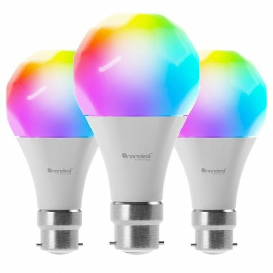 Nanoleaf Смарт крушки LED 9W за фасунга B22 и форма A60 RGB 3бр