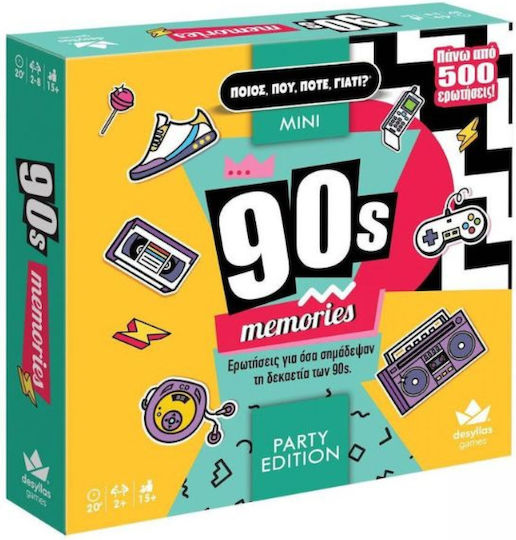 Board Game Ποιος Που Πότε Γιατί Party Edition 90s Memories for 2+ Players 15+ Years Old Desyllas
