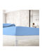 To megalo pazari Sheet King Size with Elastic 180x200+30cm. Il-line Light Blue