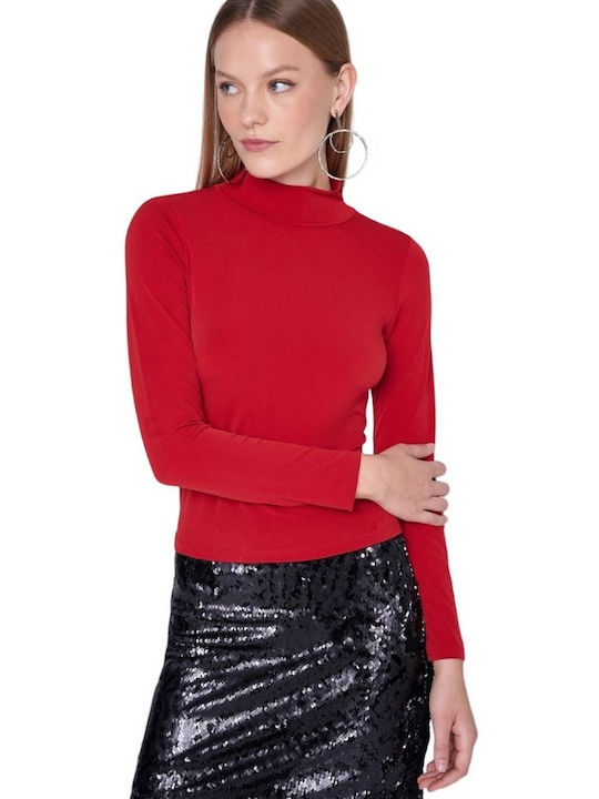 Ale - The Non Usual Casual Women's Blouse Long Sleeve Red