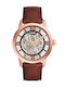 Fossil Townsman Ceas Barbati 44mm Baterie cu Curea din Piele Maro