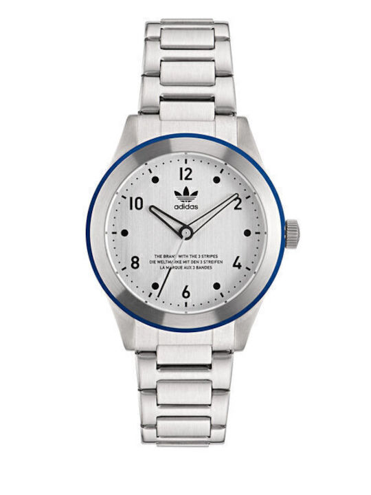 adidas Code Three Men's Watch 40mm Chronograph Battery with Silver Metal Bracelet