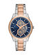 Armani Exchange Γυναικείο Ρολόι 42mm Χρονογράφος Μπαταρίας με Μεταλλικό Μπρασελέ