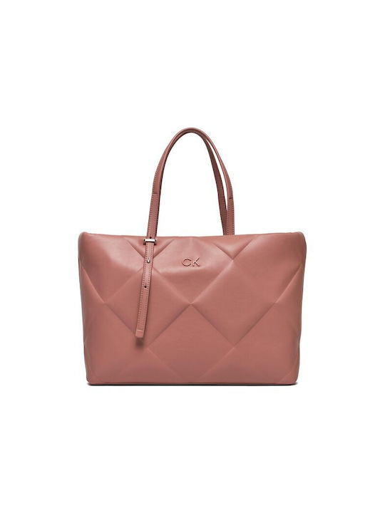 Calvin Klein Re-lock Quilt Women's Bag Tote Hand Pink
