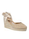 Damenplattformen in Stil Espadrilles Beiges