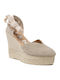 Damenplattformen im Espadrilles-Stil Beige