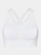 Women's Athletic Sports Bra White with Lining