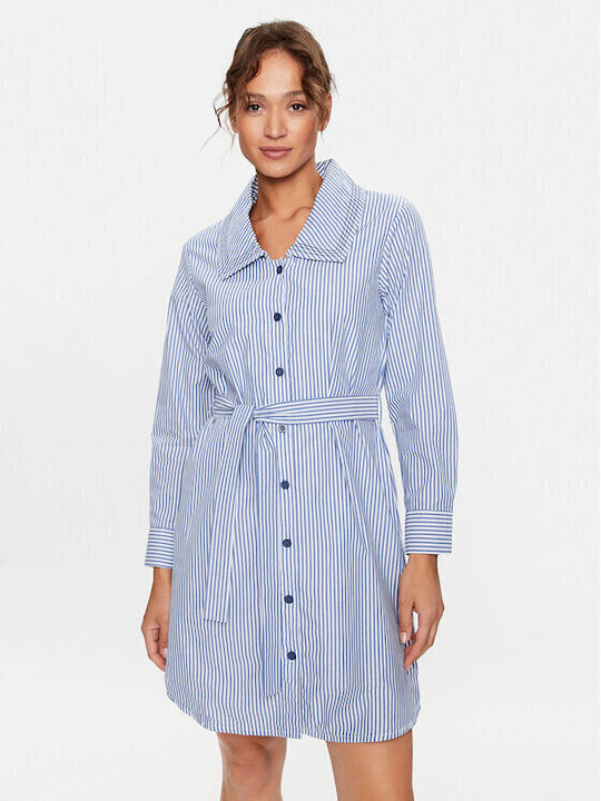 Silvian Heach Mini Shirt Dress Dress Blue