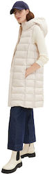 Tom Tailor Women's Short Puffer Jacket for Winter Beige