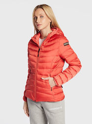 Napapijri Aerons Women's Short Puffer Jacket for Winter Pink
