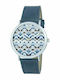 Snooz Men's Watch 40mm Battery with Blue Leather Strap