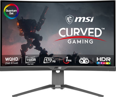 MSI MAG 275CQRF-QD VA HDR Curved Gaming Monitor 27" QHD 2560x1440 170Hz with Response Time 1ms GTG