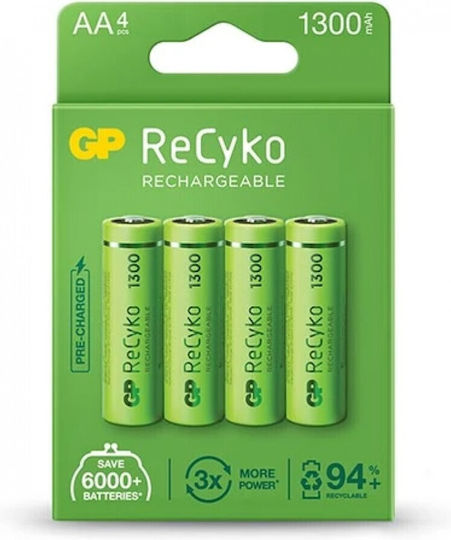 GP Batteries Презареждащи батерии AA Ni-MH 1300mAh 4бр