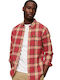 Superdry Men's Shirt Long Sleeve Checked Red