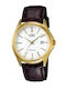 Casio Women's Watch with Brown Leather Strap