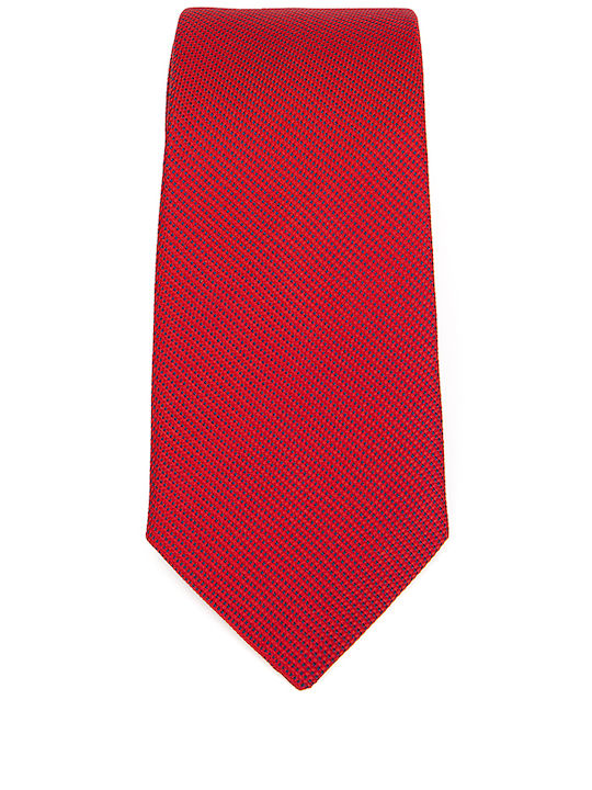 Kaiserhoff Ανδρική Γραβάτα Μεταξωτή Μονόχρωμη σε Κόκκινο Χρώμα