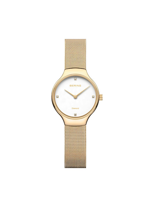 Bering Time Classic Uhr mit Gold Metallarmband