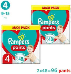 Pampers Maxi Pack Πάνες Βρακάκι No. 4 για 9-15kg 96τμχ