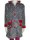 Lydia Creations Kids' Robe Winter Fleece Gray