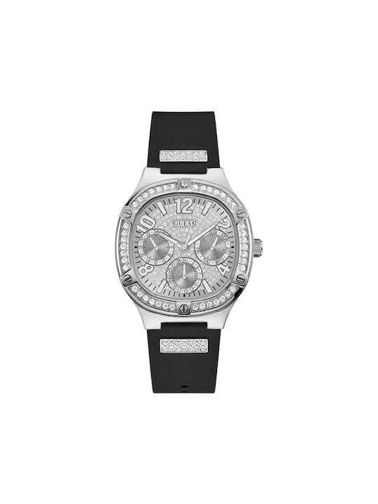 Guess Duchess Watch with Black Rubber Strap