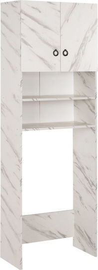 HomeMarkt Terry Επιδαπέδια Ραφιέρα Μπάνιου Ξύλινη 64x29x181cm Λευκή