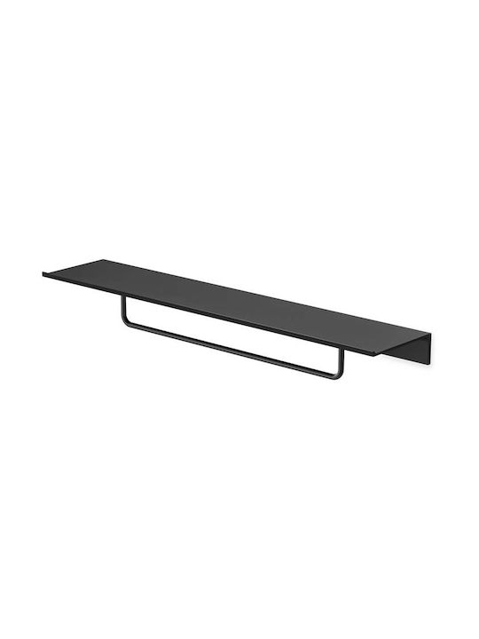 Geesa Wall Mounted Bathroom Shelf Metallic 60x12.5x7.6cm