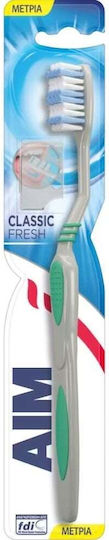 AIM Classic Fresh Manual Toothbrush Medium Green 1pcs