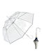 Ezpeleta Winddicht Regenschirm mit Gehstock Transparent/Blue