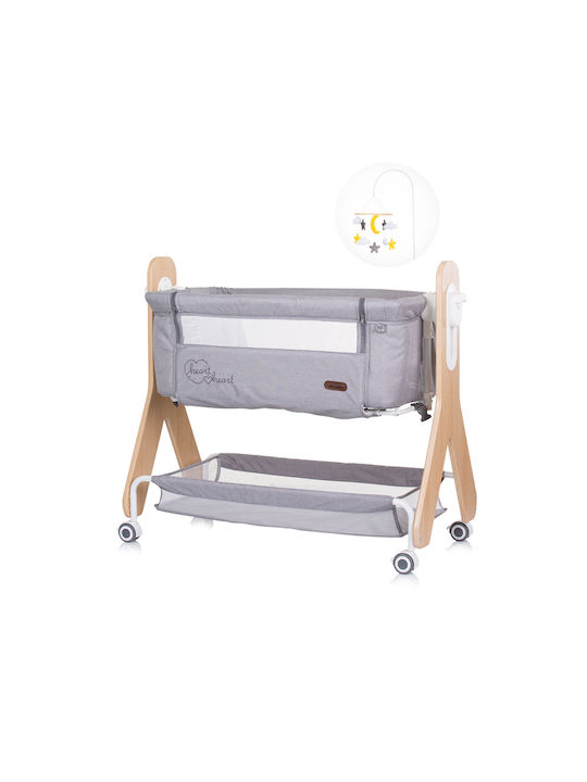 Chipolino Cradle with Mattress and Wheels Glacier